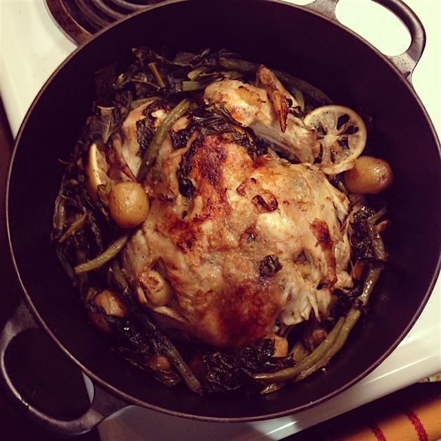 rainy saturday. roasted a chicken.