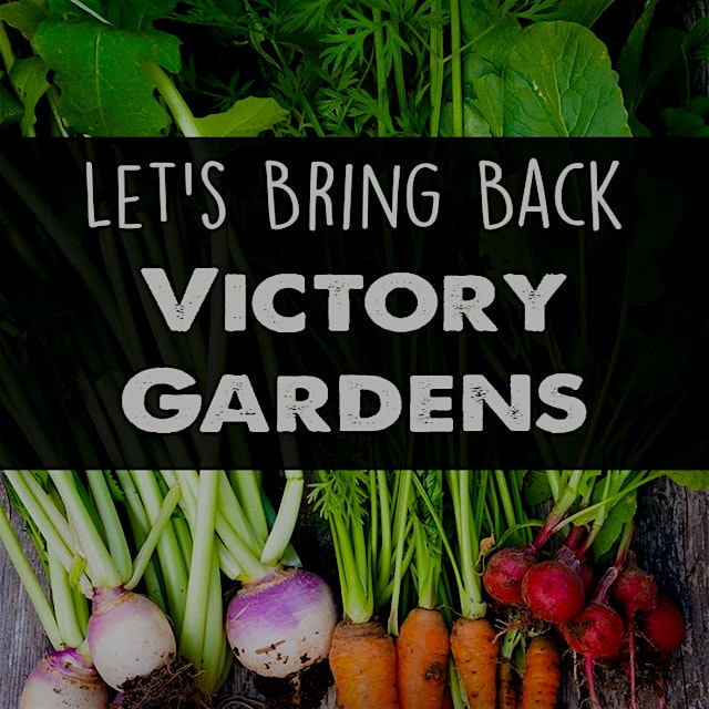 "Our grandparents generation had victory gardens to help contribute to the food supply, and doing...
