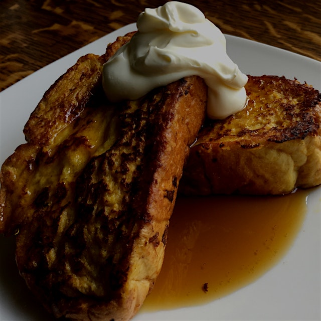 Made with 100% local ingredients: eggs, challah, butternut squash purée, creme fraiche, maple syr...