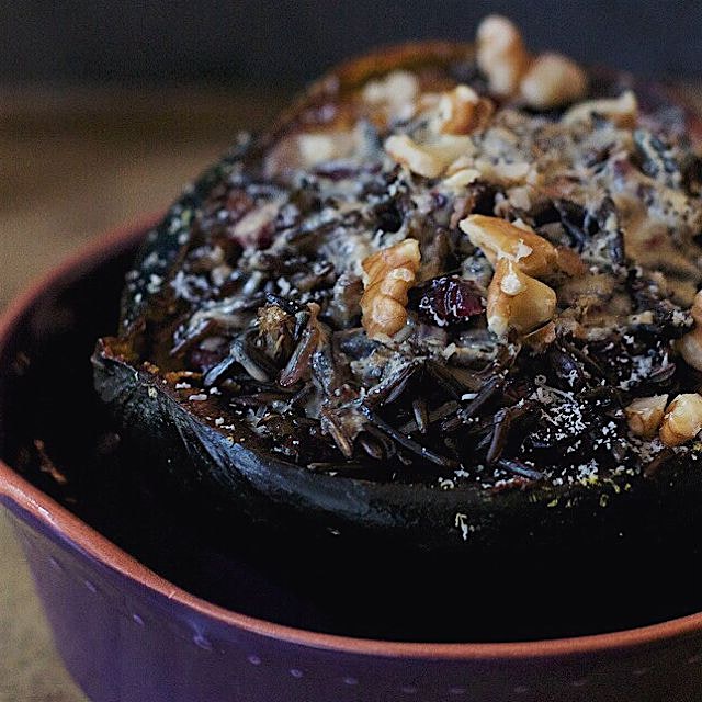 Stuffed acorn squash recipe on the blog http://bit.ly/ZC7gG0