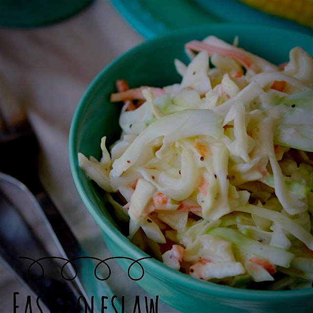 "Summer is approaching and this easy and traditional creamy coleslaw is the perfect side dish for...