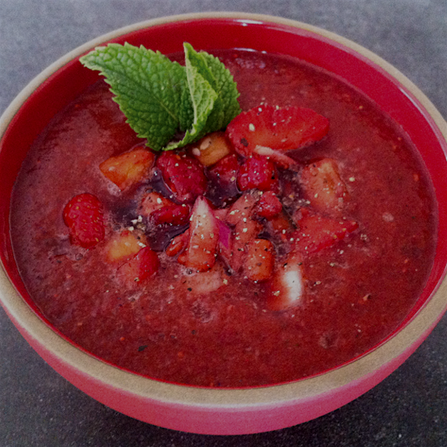 Since strawberries are just getting sweet, now's the time for 
my Strawberry Gazpacho. I have alw...