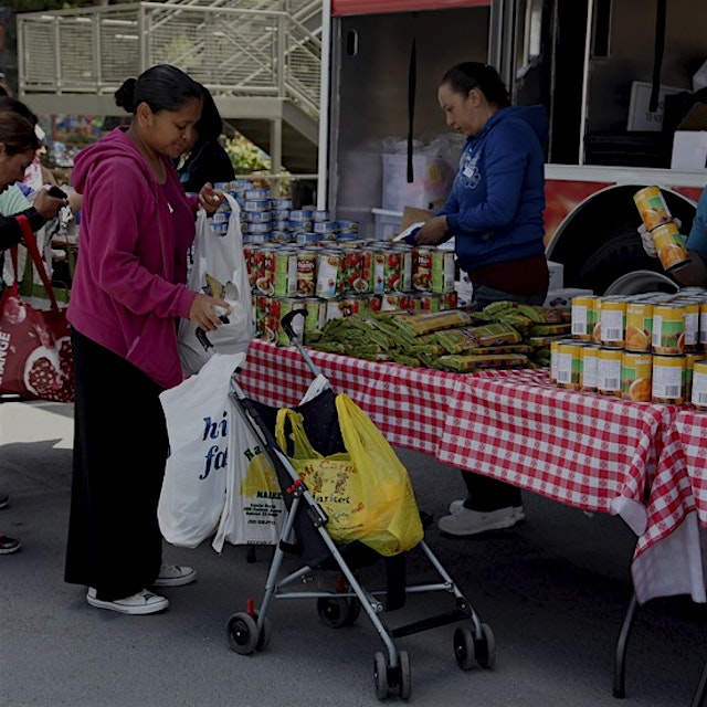 "As food insecurity spikes, food banks are using refrigerated trucks to bring fresh food directly...
