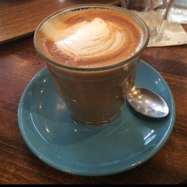 A cute little piccolo latte at Cafe Loustic in Paris - part of the coffee renaissance here