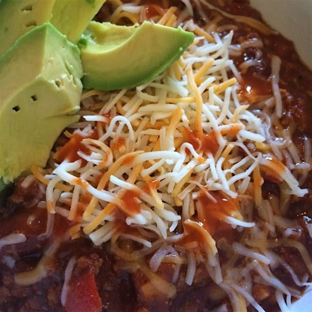 Homemade chili on such a nice fall day! 