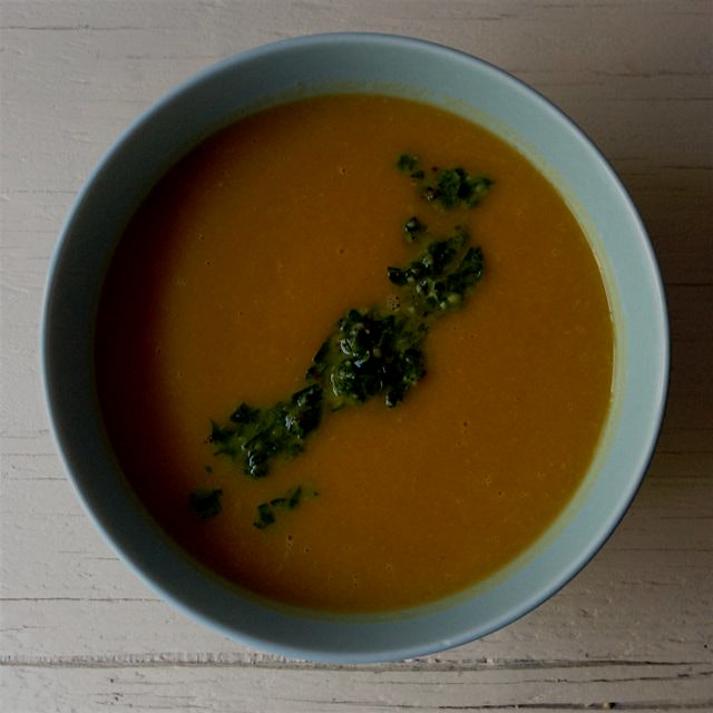 Vegan Chimichurri Carrot Soup 