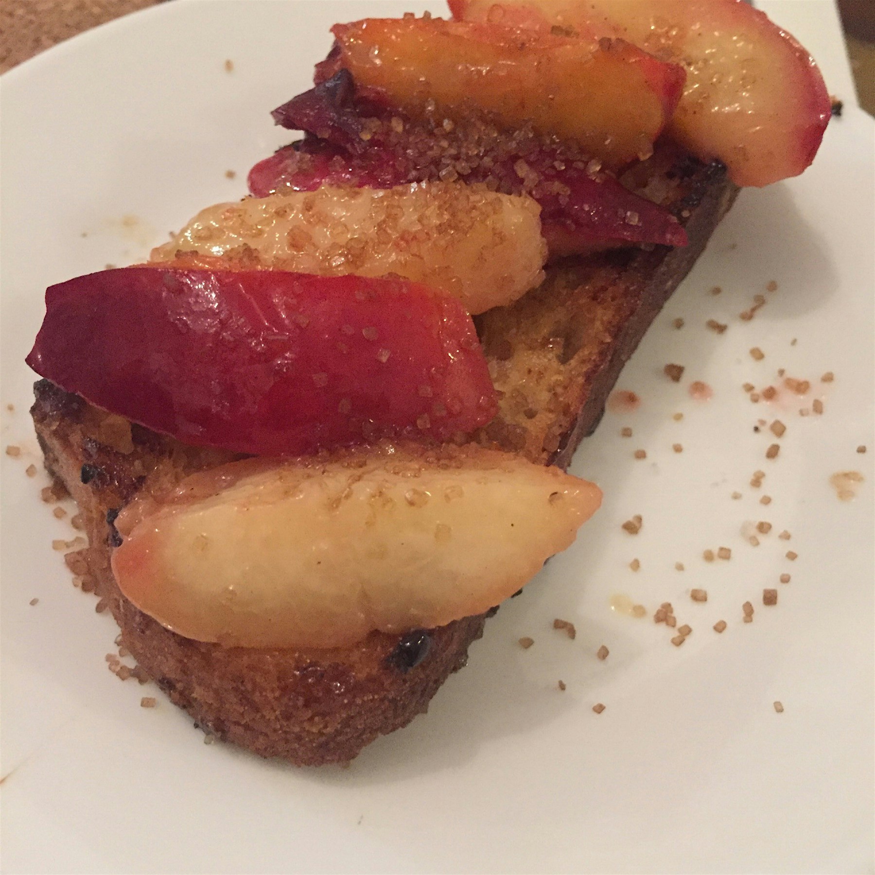 Peach toast