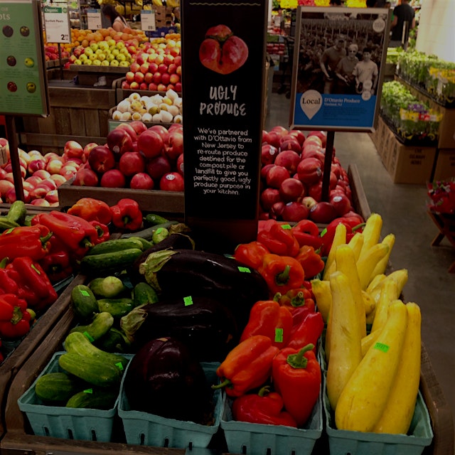 Thrilled to see you can get ugly produce at Whole Foods now. Limited but a start! #NoFoodWaste