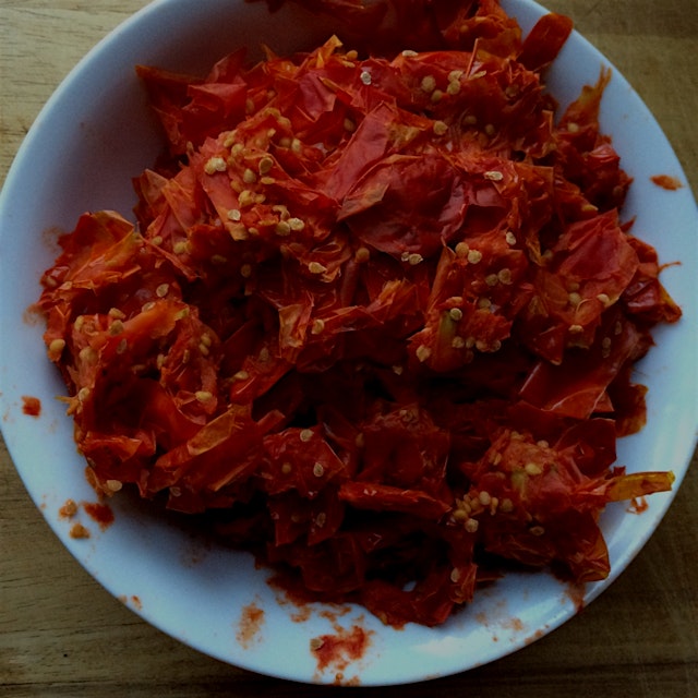 Made a big batch of tomato sauce & paste from some late-season San Marzano tomatoes, but now have...