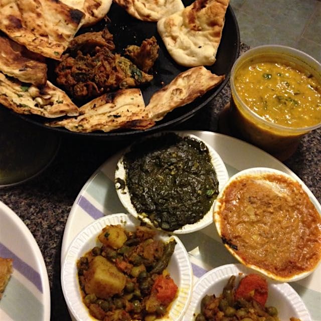 "Party, Indian, & Leftovers" 3 words that make my tummy happy! Thanks to my famiy-friends for sen...