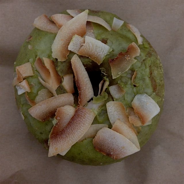 Basil Coconut Donut from @veganlunchtruck