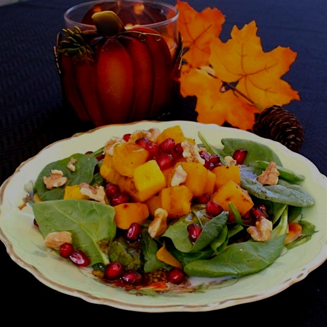 Harvest Salad with Pomegranate Vinaigrette. Search for it at the link in my bio. Serve it for lun...