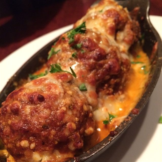 Chef Ric Orlando's award winning Eggplant " meatballs". I could eat these all day! 