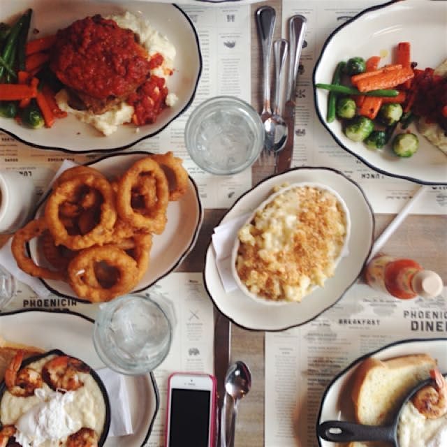 finally made it up to phoenicia diner. both food & views on point 