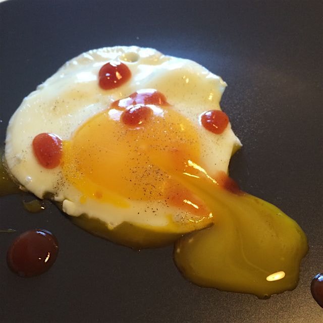 Murder scene. #delicious #runny #eggyolk #farmfresh #greenmarketnyc #yesilickedtheplate :P