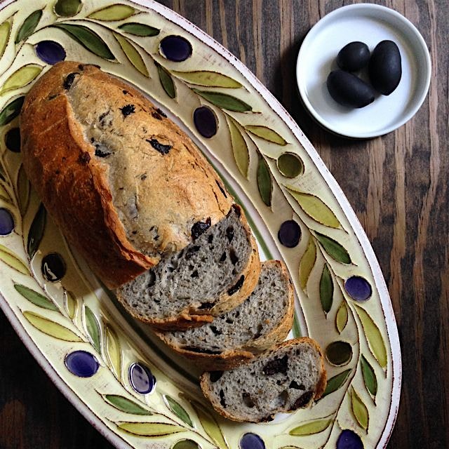 Vegan Cerginola Black Olive & Rosemary Bread 