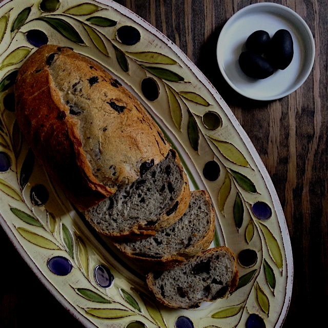 Vegan Cerginola Black Olive & Rosemary Bread 
