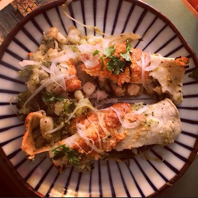 Fresh, local vegan enchiladas made with cashew cheese & vegan love.