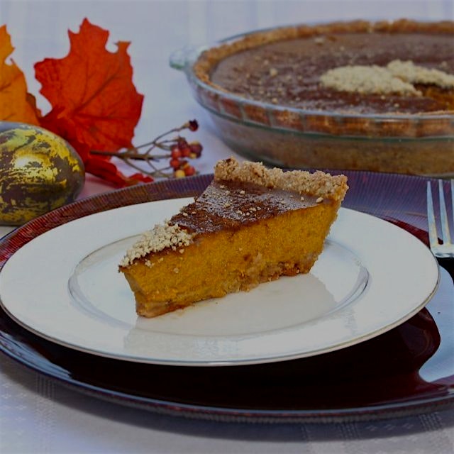 Honey'd Paleo Pumpkin Pie from www.GreatFoodLifestyle.com. Delicious, gluten and dairy free, easy...