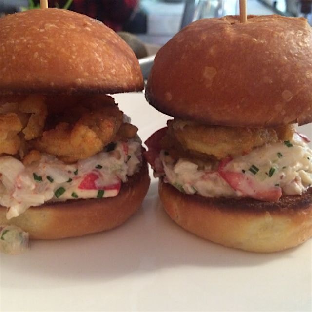 West village must for any New Englanders: fried whole belly clam & lobster roll sliders @ The Clam.