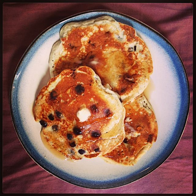 Vegan Blueberry Banana Bread Pancakes from Betty Goes Vegan 
