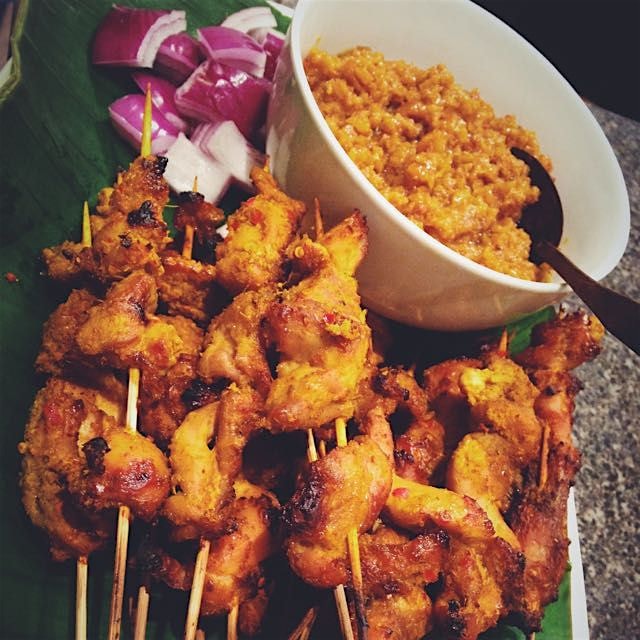 Chicken satay - following a popular local recipe from my hometown, Seremban. #thesamballady #auri...