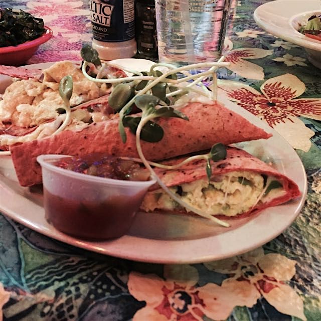 My go-to dish at R. Thomas: breakfast quesadillas!