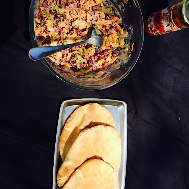 Mother's Day brunch if lentil steamed cakes and falafel salad! 