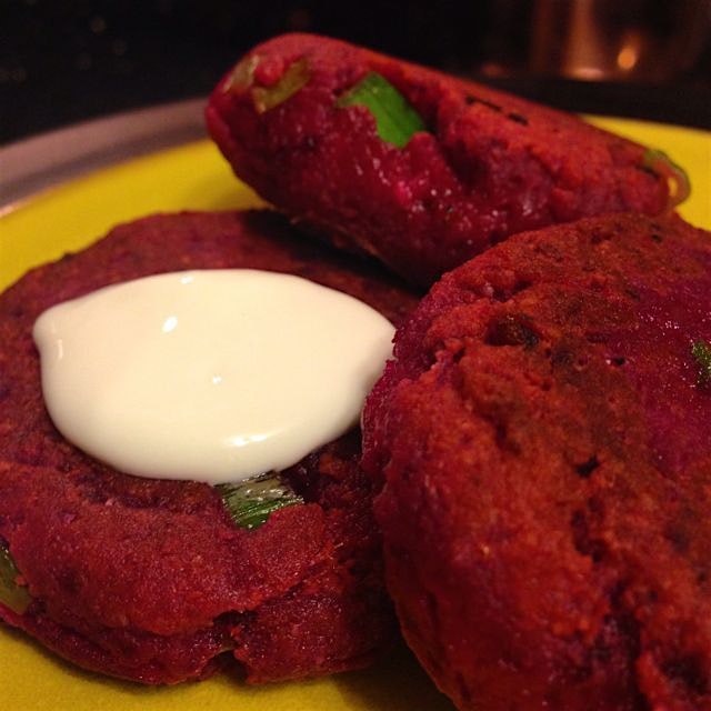 Beet fritter awesomeness! ❤️
