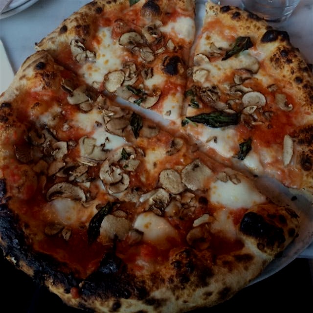 Freshest Margarita + Mushroom Pizza at Motorino