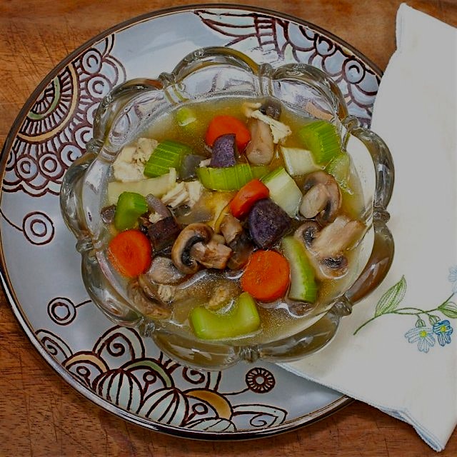 Leftover Turkey Soup is a delicious, healthy way to use up your holiday turkey! Find it on www.Gr...