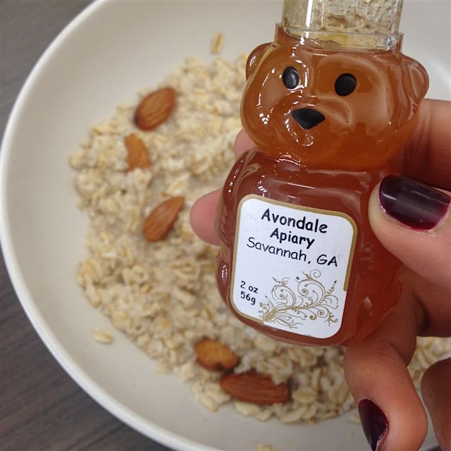 adding some savannah honey from my trip to breakfast. yum.