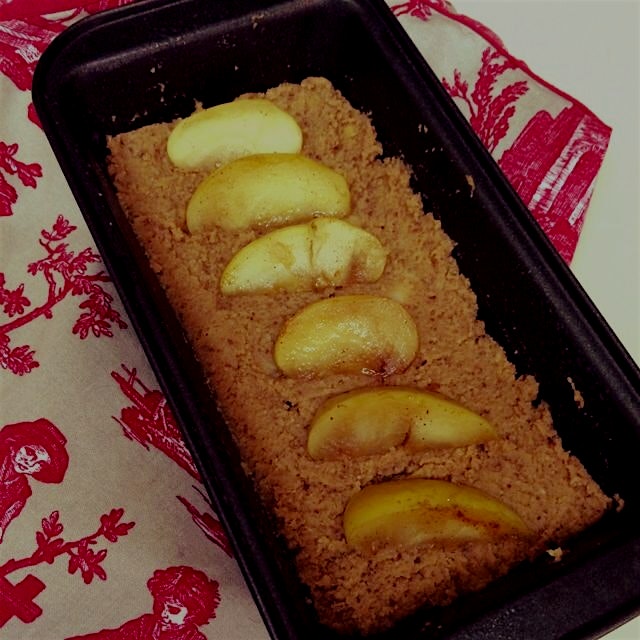 About to put this beautiful Paleo Apple Cinnamon Bread in the oven! #homemade #baking #tistheseason