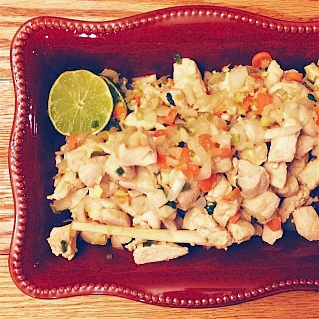 Based off a pork larb recipe from Blue Apron home delivery meals. Tangy with a burst of flavor!