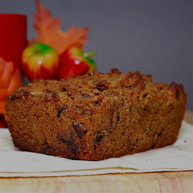 Here's the Paleo pumpkin bread from www.GreatFoodLifestyle.com, baked in a mini loaf pan. Yum! 🎊😋🎉