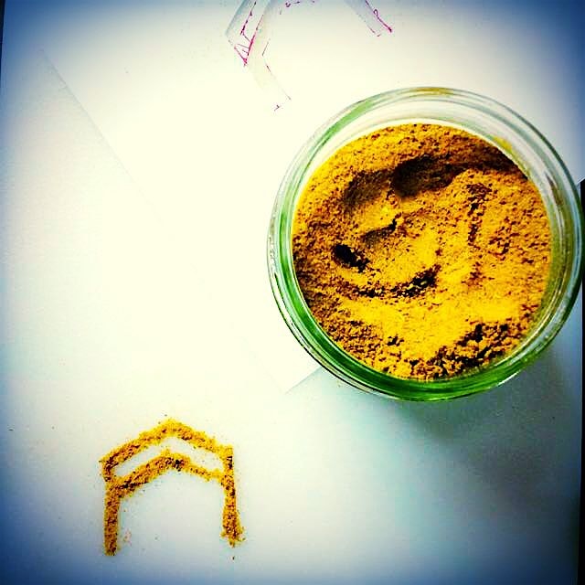 Productive distraction... Prepping spice stencils. Spice is my moms homemade curry powder blend. 