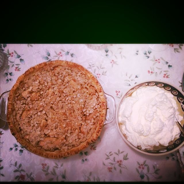 Almost as much cream as apple pie