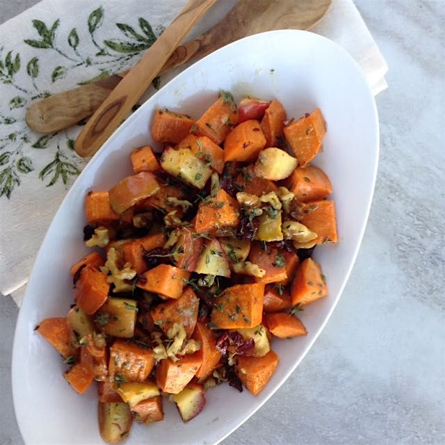 Warm fall salad full of delicious flavors and textures! 