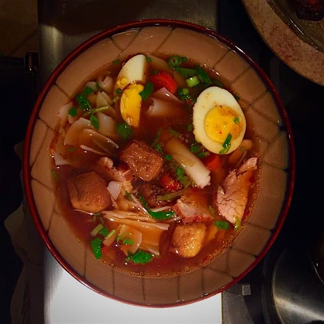 Thai thanksgiving = super spicy kuay jub