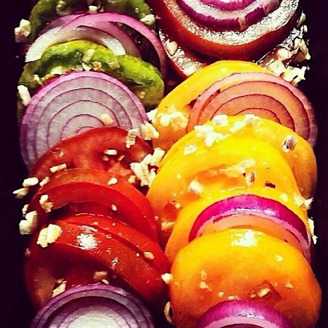 Heirloom Tomatoes don't need much of anything to be delicious