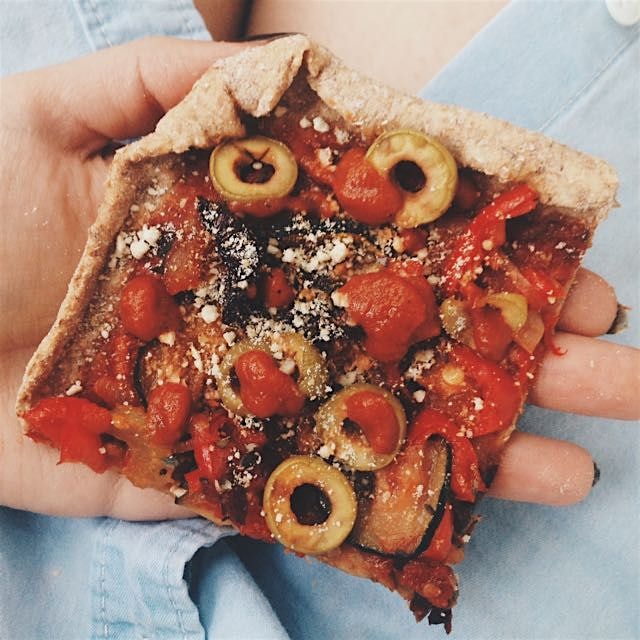 Homemade vegan pizza 