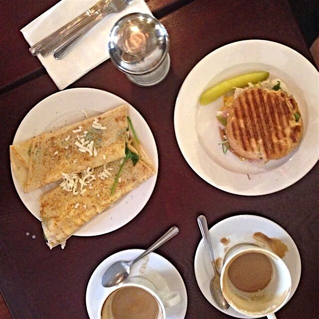 Crepes and cappuccinos at the new place in Carroll Gardens 