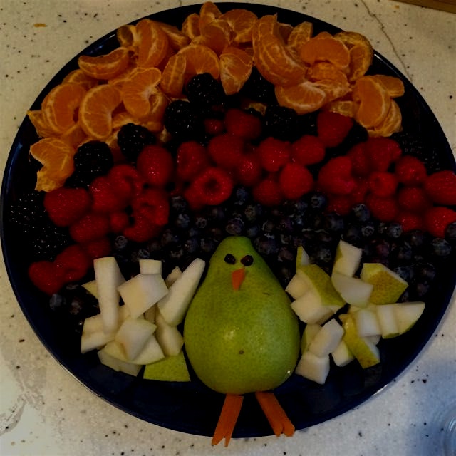 Fun festive fruit turkey!! 