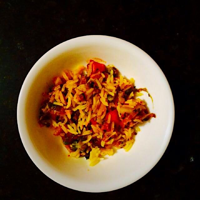 Nothing like day old thanksgiving biriyani as a late night snack. 