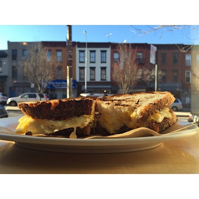 The best breakfast sandwich in the city is at Stocked in Prospect Heights!