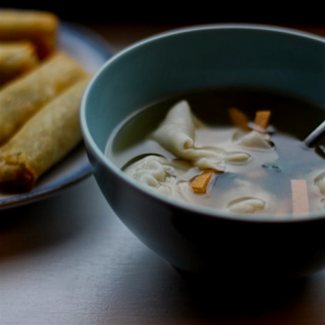 Vegan Wonton Soup and Spring Rolls from Dao Palate - Brooklyn 