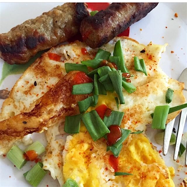 Basic easy protein filled breakfast. 