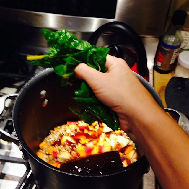 Chard...meet lentil soup