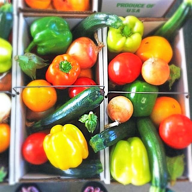Farmers' Market haul. I love thinking about the fate of these wonderful veggies...