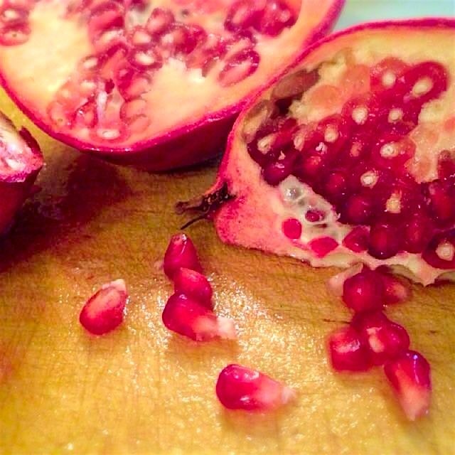 Pomegranates. Simple decadence. Great in salads, dessert, on their own, as juice...the benefits a...